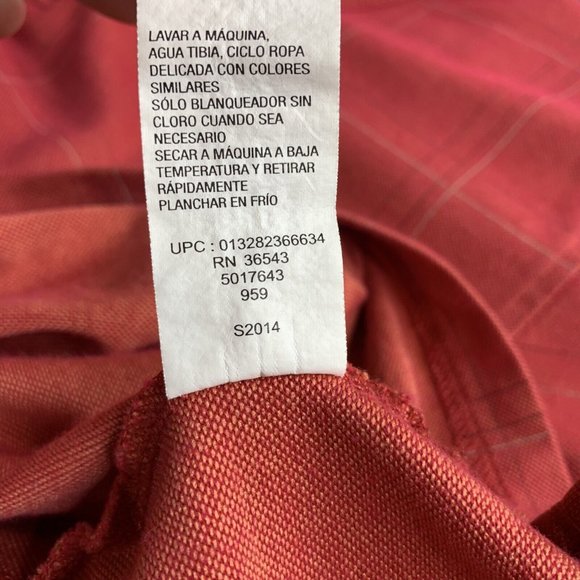 Van Heusen Polo Mens Size L Plaid Short Sleeve Shirts 1 Red & 1 Grey Lot Of 2 - Picture 15 of 15